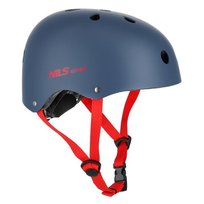 Bezpieczny Kask Szaro-Czerwony Dla Dziecka Rozmiar S 52-56 CM ABS - EPS