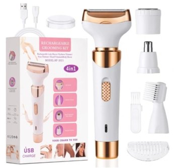 bezprzewodowa golarka elektryczna dla kobiet 4w1 do twarzy nóg pach i nosa - brak  danych