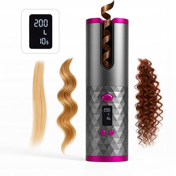 Bezprzewodowa lokówka automatyczna LCD fale loki obrotowa USB Do stylizacji - inna (Inny)