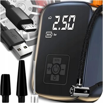 BEZPRZEWODOWA POMPKA ELEKTRYCZNA KOMPRESOR SAMOCHODOWY POMPKA POWERBANK LED - Inny producent