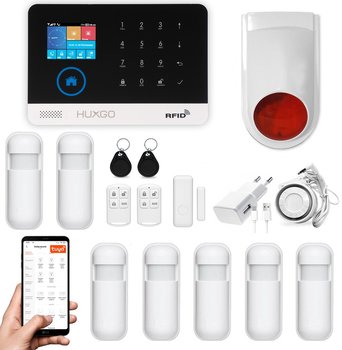 Bezprzewodowy Alarm Gsm + Wifi Hxa003 2G Z Aplikacją Tuya Smart - C7 + Syrena Bezprzewodowa - Inny producent