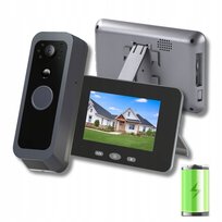 BEZPRZEWODOWY DOMOFON WIDEODOMOFON 1080p HD Wodoodporny 4.0 cala FULL HD