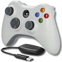Bezprzewodowy gamepad XBOX 360 PC dual shock pad wibracje odbiornik USB OMNA