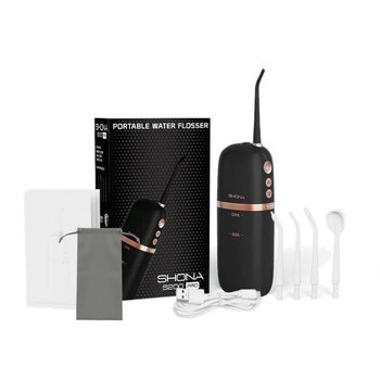 Bezprzewodowy irygator do zębów Shona S200 Pro IPX7 200 ml, 4 tryby / 3x prędkość (4 głowice w zestawie). - ABC