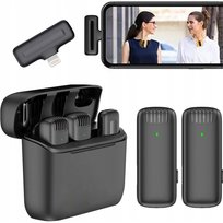 Bezprzewodowy mikrofon krawatowy do Apple iPhone Lavalier J13 Lightning