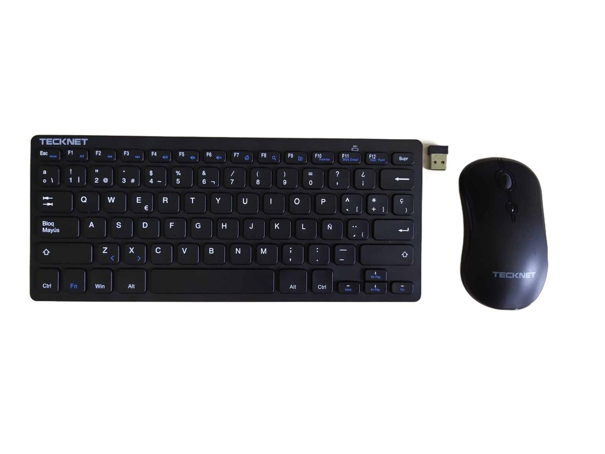 TECKNET Mini Wireless Keyboard & Mouse Set, 2.4G Cordless USB - Foto 2