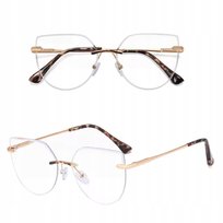 Bezramkowe Damskie Okulary Zerówki do KOMPUTERA Blue Light UV OPRAWKI Flexy