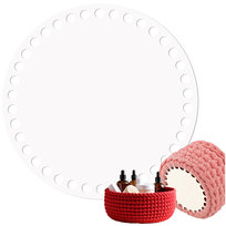 Biała Baza Do Koszyka Z Hdf 20Cm Spód Dno Do Szydełkowania Torebki Diy