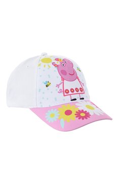 Biała czapka z daszkiem Świnka Peppa dla dziewczynki - Świnka Peppa