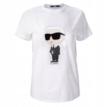 Biała Koszulka Damska T-Shirt Duże Logo Karl Lagerfeld Oversize Elegancka R.L - Karl Lagerfeld