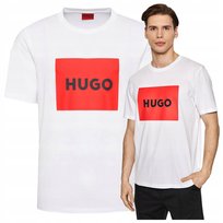 biala koszulka meska hugo boss tshirt meski hugo boss duże logo hugo boss tshirt meski biały duże logo r.XXL