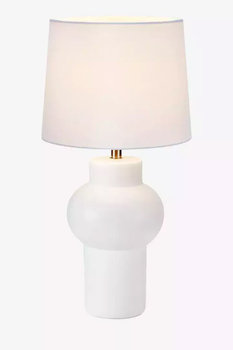 Biała Lampa stojąca Shape do biura z abażurem na stół - Markslojd
