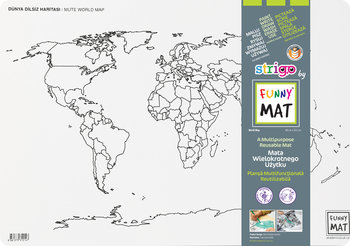 Biała mata wodoodporna do kolorowania Strigo by Funny Mat Mapa Państwa - Strigo