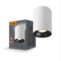 Biała oprawa na GU10 + czarny odbłyśnik