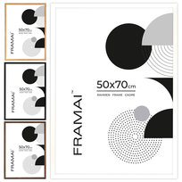 Biała ramka na zdjęcia  w rozmiarze 50x70 cm