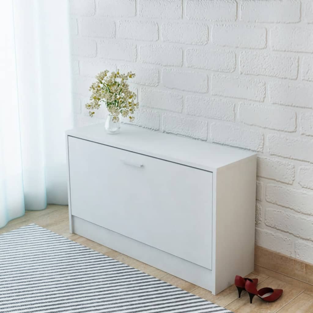 Biała Szafka na buty VidaXL 80 x 45 x 24 STYLOWA Komoda na Buty