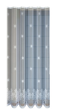 Biała żakardowa firanka z taśmą 242571 250 x 200cm  MONDOMI - Mondomi