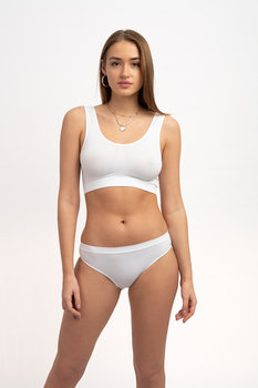 Białe Bezszwowe Figi z Niskim Stanem Majtki Hipster Rubenti Mini Bikini-M - Inna marka
