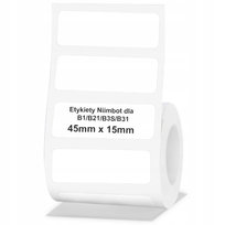 Białe etykiety samoprzylepne naklejki Niimbot B1 B21 B3S B31 45x15mm Niimbot