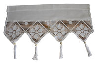 Białe Firanki Zazdrostki 30/200 Koraliki Frędzelki