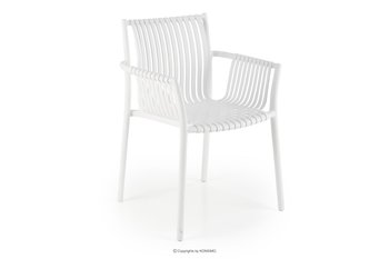 Białe krzesło ogrodowe w stylu nowoczesnym ELBERTI Konsimo - Konsimo