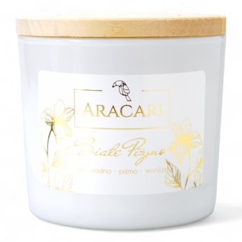BIAŁE PIŻMO - Sojowa świeca zapachowa ARACARI z kolekcji MOONSTONE - Aracari
