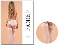 Białe pończochy do paska ślubne Bianca 8 DEN 5 White FiORE