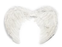 Białe Skrzydła Anioła z Piórkami S 44x32 Pierzaste skrzydełka