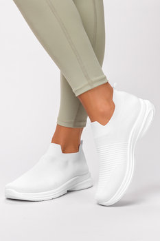 Białe sneakersy Casu buty sportowe slip on 35-3-22-W-39 - Casu