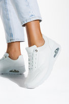 Białe sneakersy damskie buty sportowe na platformie sznurowane Casu 19286-2-39