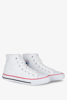 Białe trampki wysokie damskie sznurowane Casu 29-11-21-W-37 - Casu