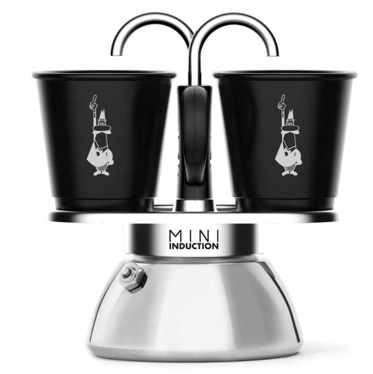 Bialetti Bialetti Set Mini Express Indukcja Kawiarka Czarna + 2 Filiżanki 2Tz