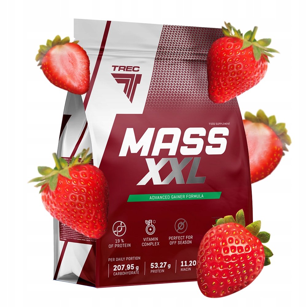 Białko Gainer Trec Mass Xxl 4800G Mega Mutant Mass Węglowodany Wielka Paka