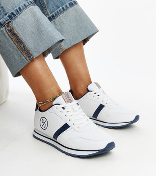 Biało-granatowe sneakersy damskie CROSS JEANS-36 - Cross Jeans
