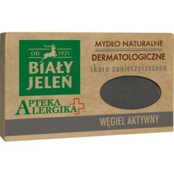 Biały Jeleń, Apteka Alergika, mydło dermatologiczne z węglem aktywnym, 125 g - Biały Jeleń