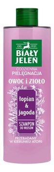 Biały Jeleń, Owoc i Zioło, szampon do włosów Łopian i Jagoda, 400 ml - Biały Jeleń