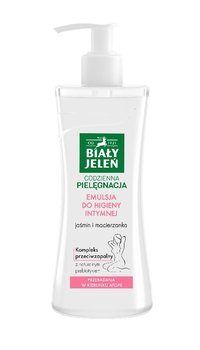 Biały Jeleń, Premium, hipoalergiczna emulsja do higieny intymnej Jaśmin i Macierzanka, 265 ml - Biały Jeleń