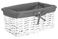 Biały KOSZYK Wiklinowy Kosz ORGANIZER 15x28x17cm Gockowiak