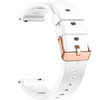 Biały pasek silikonowy do zegarka złota sprzączka - Inna marka