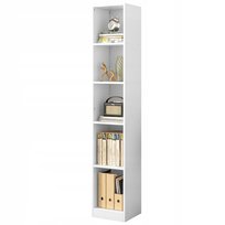 Biały regał stojący na książki wysoki biuro salon styl skandynawski 182 cm