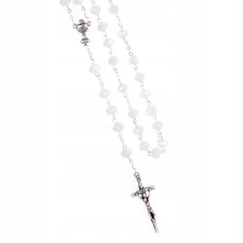 Biały Różaniec | Pierwszokomunijny | Prezent - JS