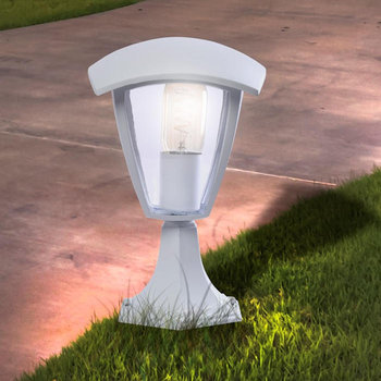 Biały słupek zewnętrzny FOX EKO3513 ogrodowa lampa retro outdoor - Milagro