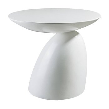 Biały stolik kawowy o unikalnej formie - Pallero