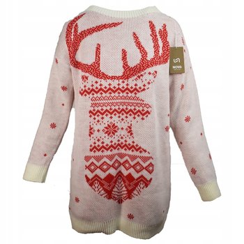 Biały Sweter Damski Świąteczny Renifer Rozmiar Uniwersalny (S-XL ) *Italy - Inna marka