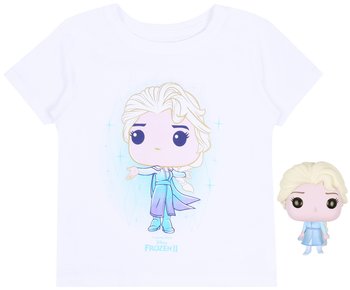 Biały t-shirt z nadrukiem + figurka Elsa DISNEY FROZEN - Disney