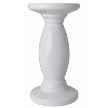 Biały, wysoki świecznik Mayhe 20 cm - Duwen