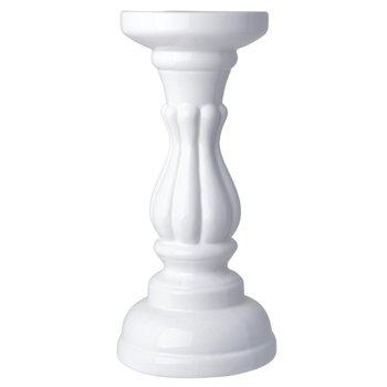 Biały, wysoki świecznik Sogre 29 cm - Duwen
