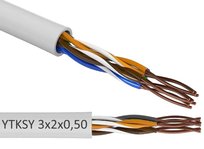 BIAŁY ZAMEL Przewód Kabel Telefoniczny YTKSY 3x2x0,5 0,5