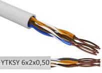 BIAŁY ZAMEL Przewód Kabel Telefoniczny YTKSY 6x2x0,5 0,5