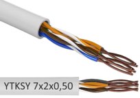 BIAŁY ZAMEL Przewód Kabel Telefoniczny YTKSY 7x2x0,5